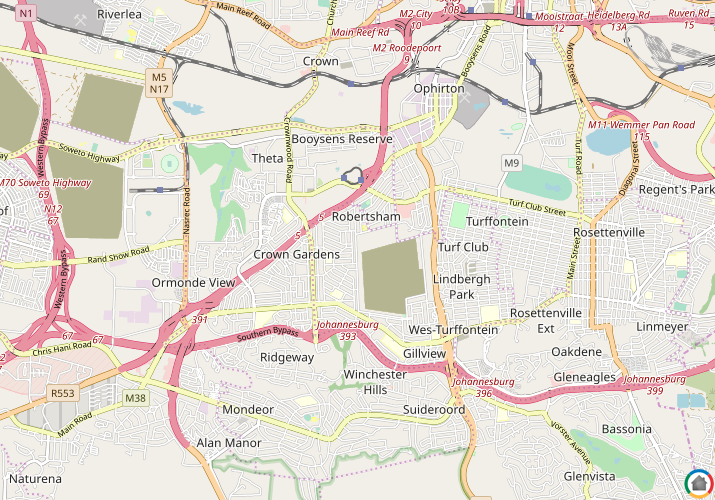 Map location of Robertsham